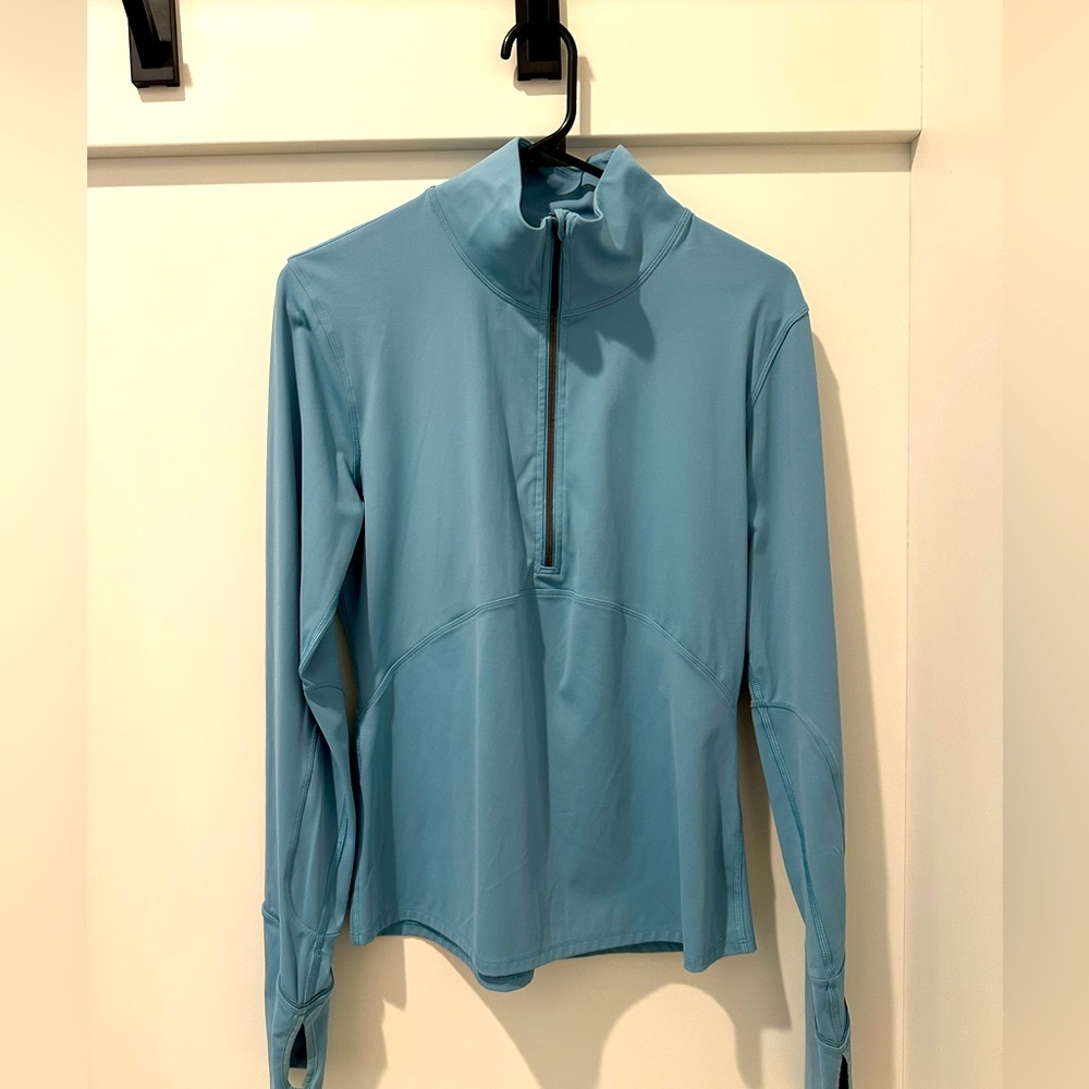 Lululemon L/S quarter zip pullover, SZ 8, Medium blue color
